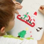 Drawing a Picture for Santa